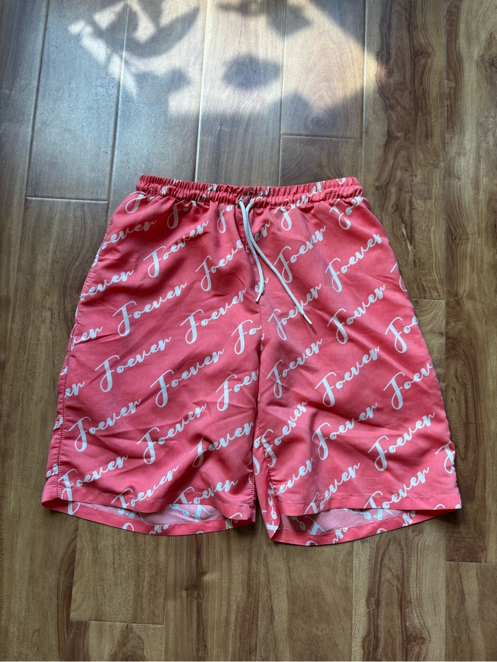 Men's Coral ‘Foever’ Script Athletic Shorts